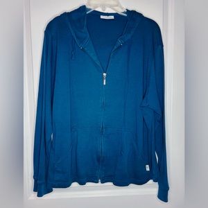 Blue zip up jacket